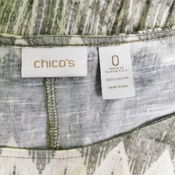 Chico's Women Shirt Gray White 0 Small - Picture 4 of 5